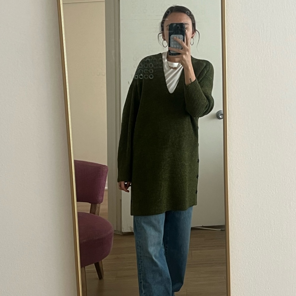 PROENZA SCHOULER WHITE LABEL, SMALL, GREEN SWEATER